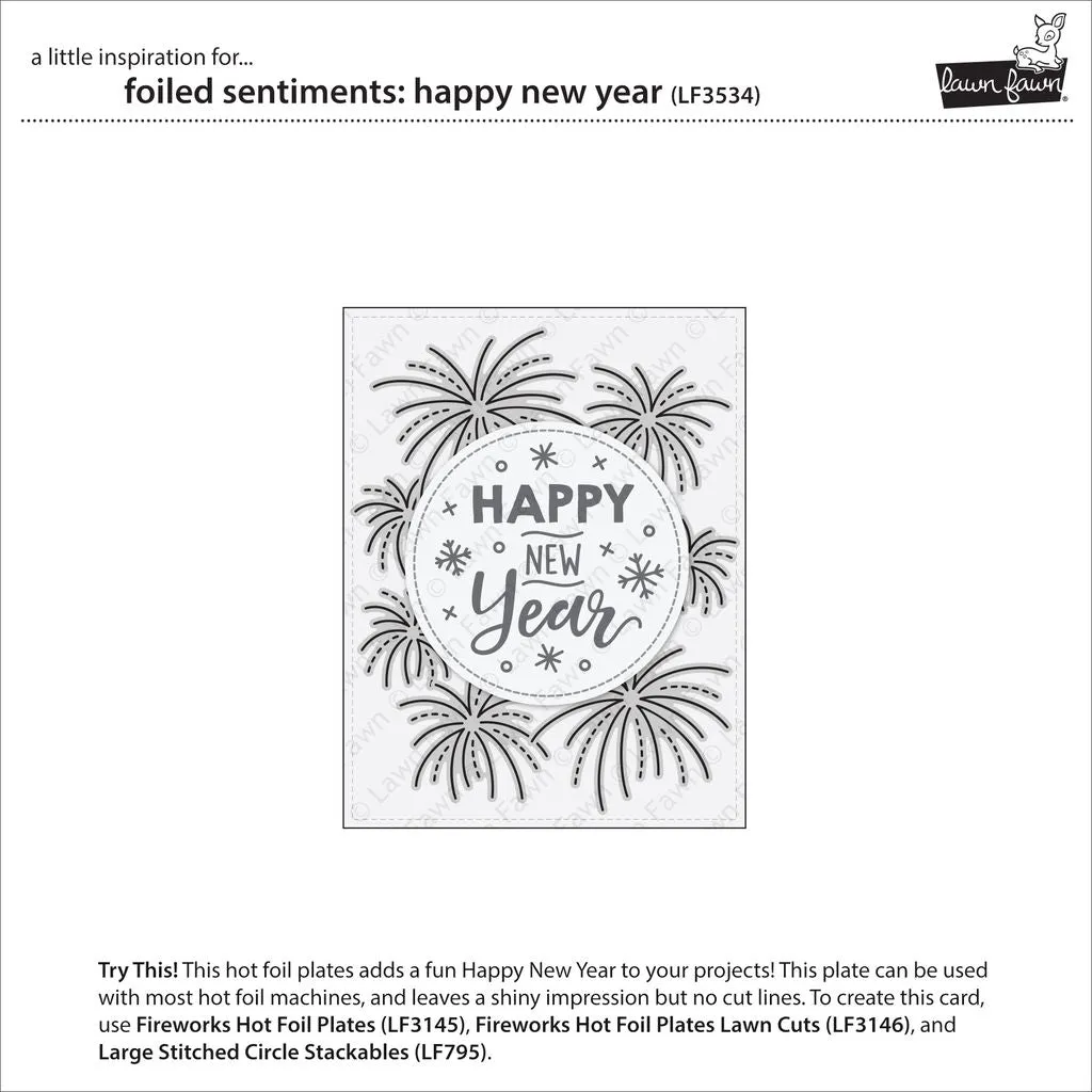 foiled sentiments: happy new year