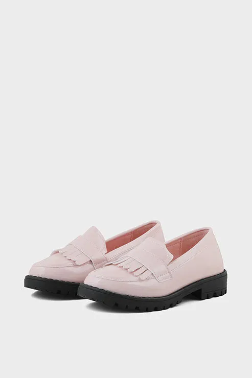 Girls Formal Loafer Q10009-Nude-Pink