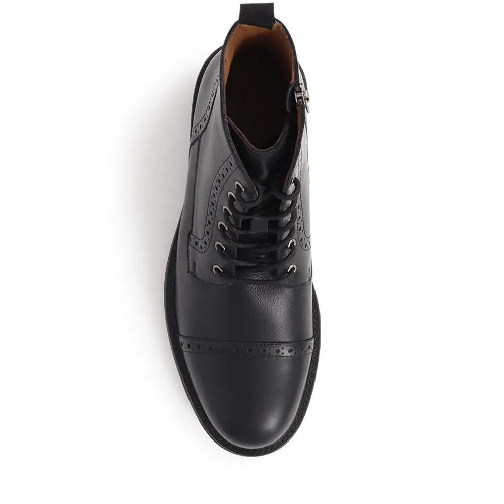 Guiseley Leather Lace-Up Boots  - GUISELEY / 325 927