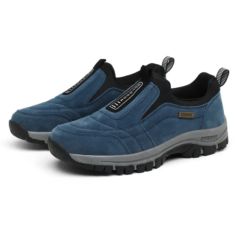 Hnzxzm Outdoor Shoe Men Sneakers Winter Slip On Casual Men Shoes Breathable Suede Leather Shoe Anti-skid Walking Shoe Hot Sale Footwear