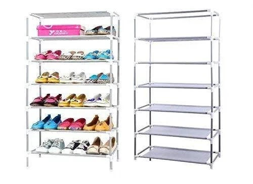 Homestic Shoe Rack|Non-Woven 6 Shelves Shelf|Foldable Storage Rack Organizer for Shoe, Books (Grey)