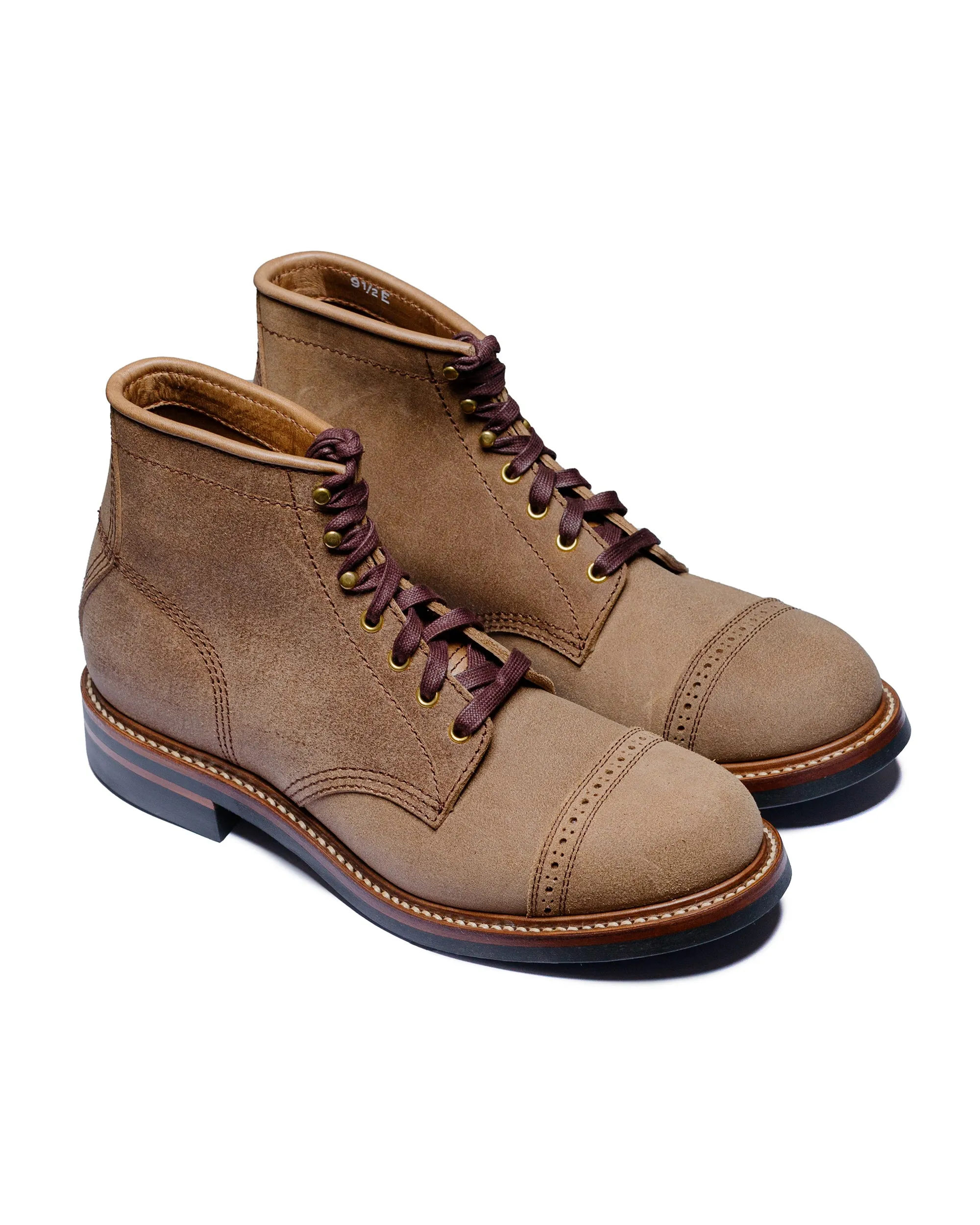 John Lofgren Bootmaker Combat Boots Horween Leather CXL Natural Roughout