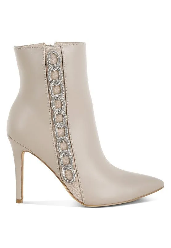 Kathleen Rope Chained Rhinestones Bootie