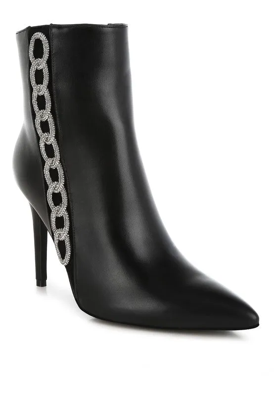 Kathleen Rope Chained Rhinestones Bootie