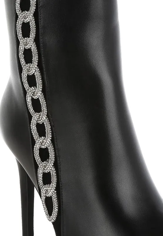 Kathleen Rope Chained Rhinestones Bootie