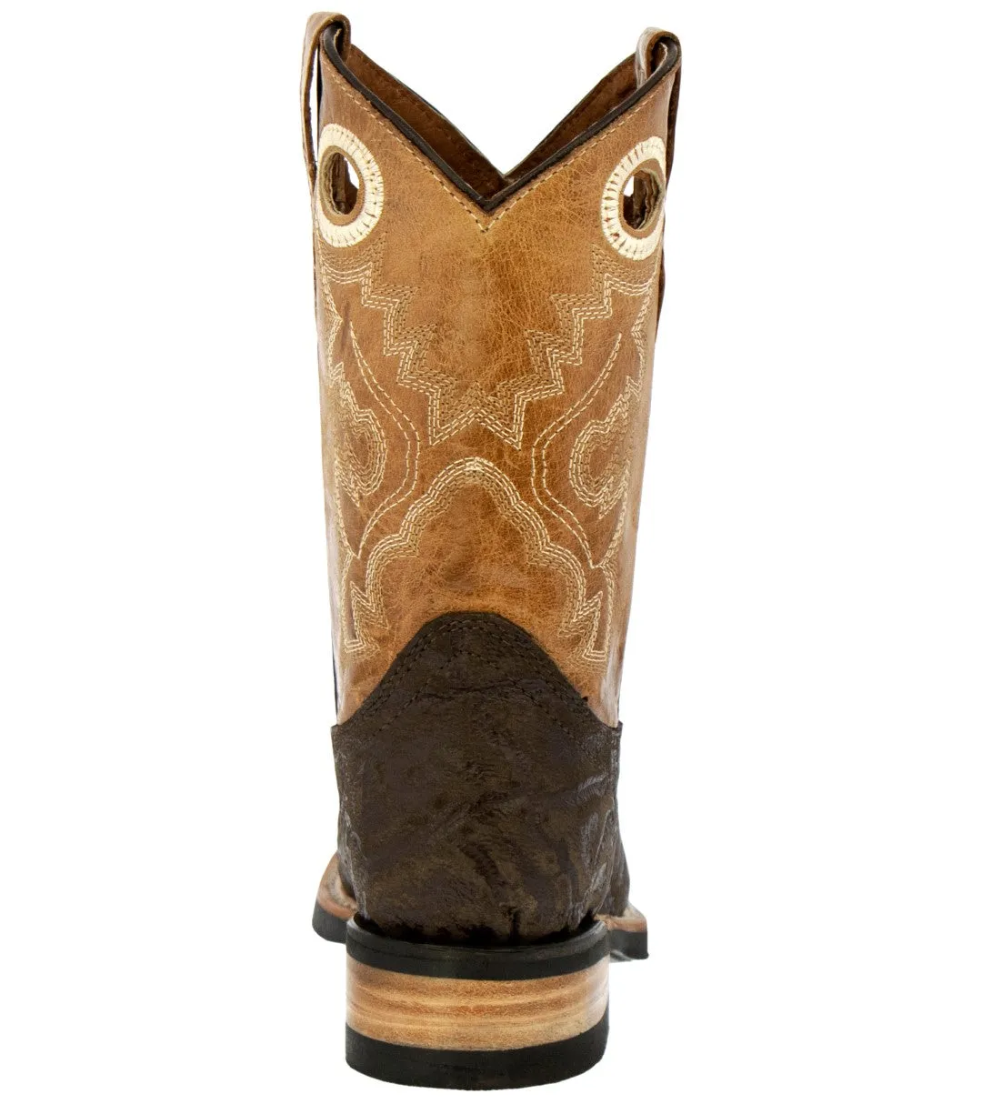 Kids Toddler Western Cowboy Boots Pull On Square Toe Brown - #138