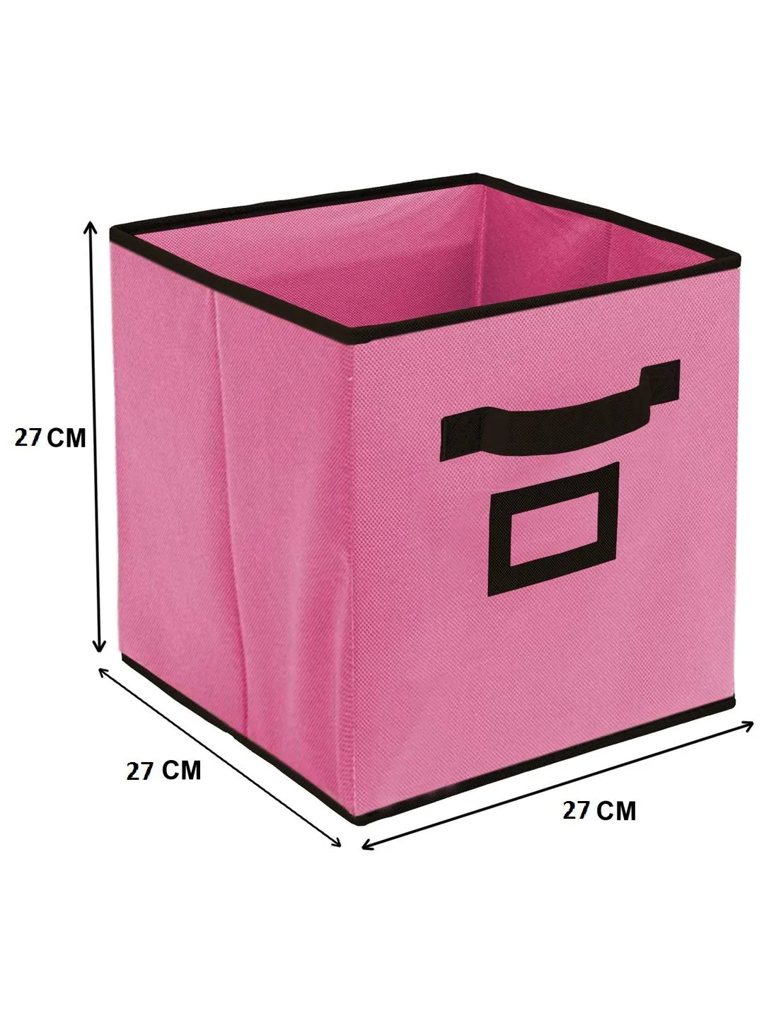 Kuber Industries Non Woven Fabric Foldable Small Size Storage Cube Box with Handle, (2 Pieces, Extra Small, Pink & Purple)-KUBMART1860