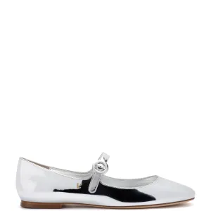 LARROUDE Blair Ballet Flat | Silver Specchio