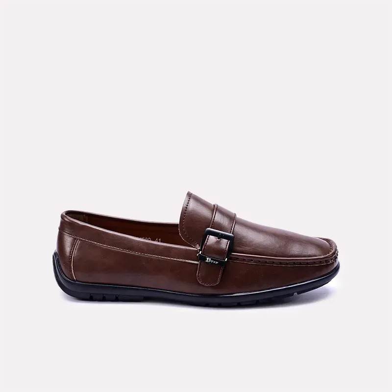 Leander Brown Buckle Loafers 0130863