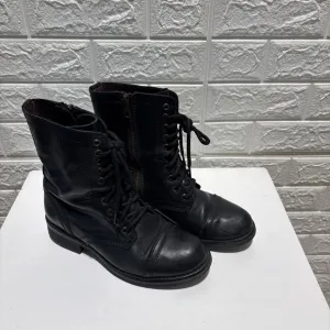 Leather Lace Up Combat Boots