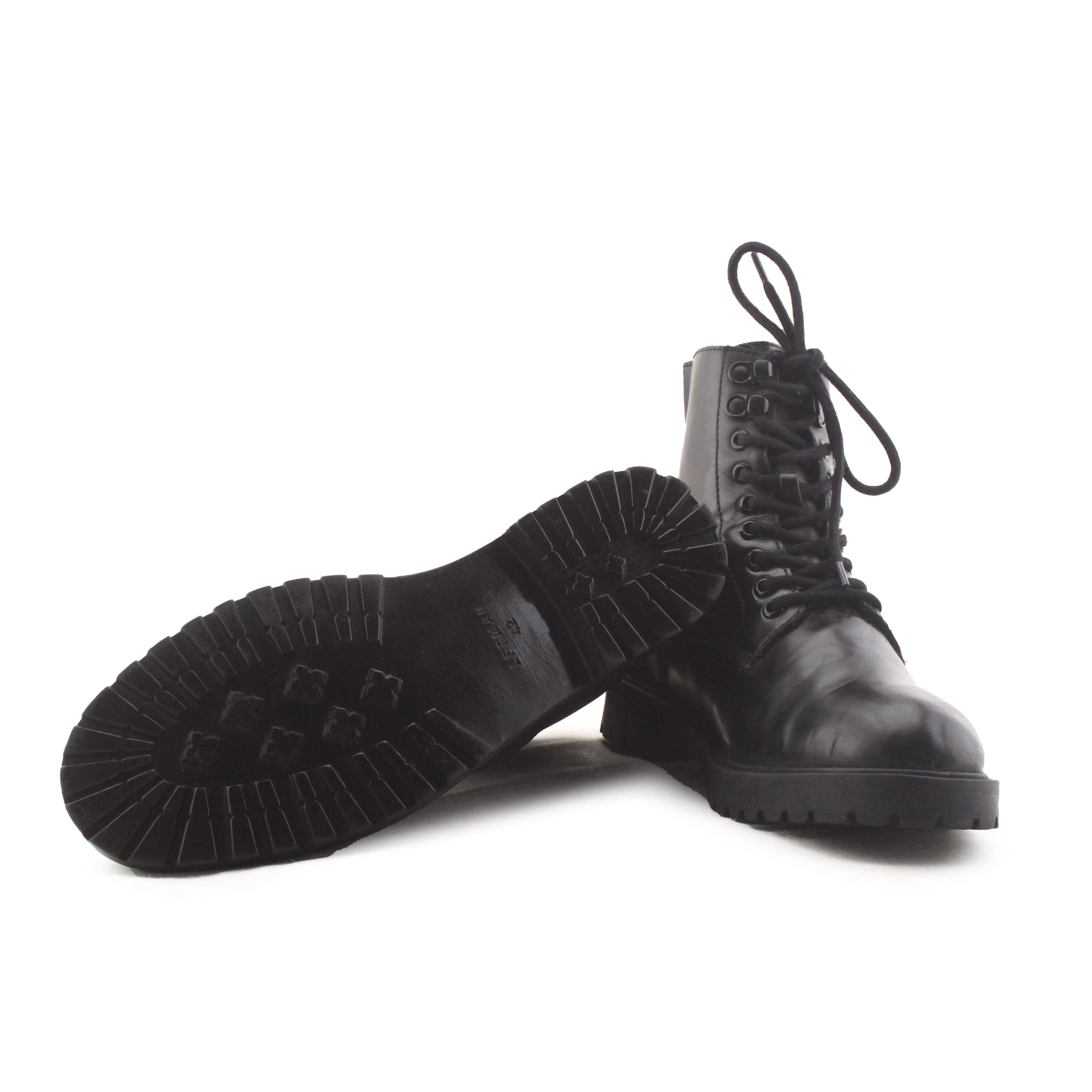 Lefties Laces Combat Ankle Boots | 100% Authentic Leather