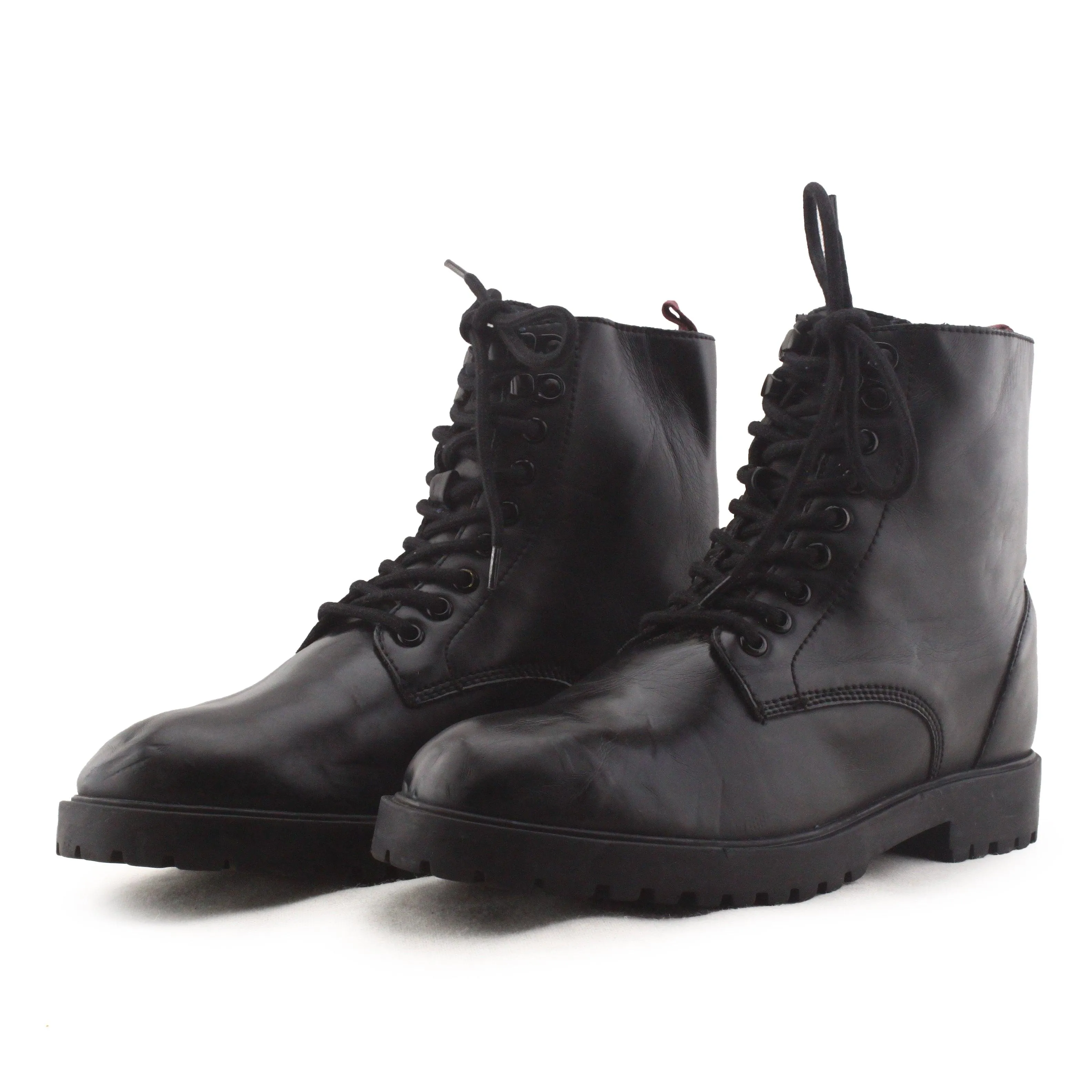 Lefties Laces Combat Ankle Boots | 100% Authentic Leather