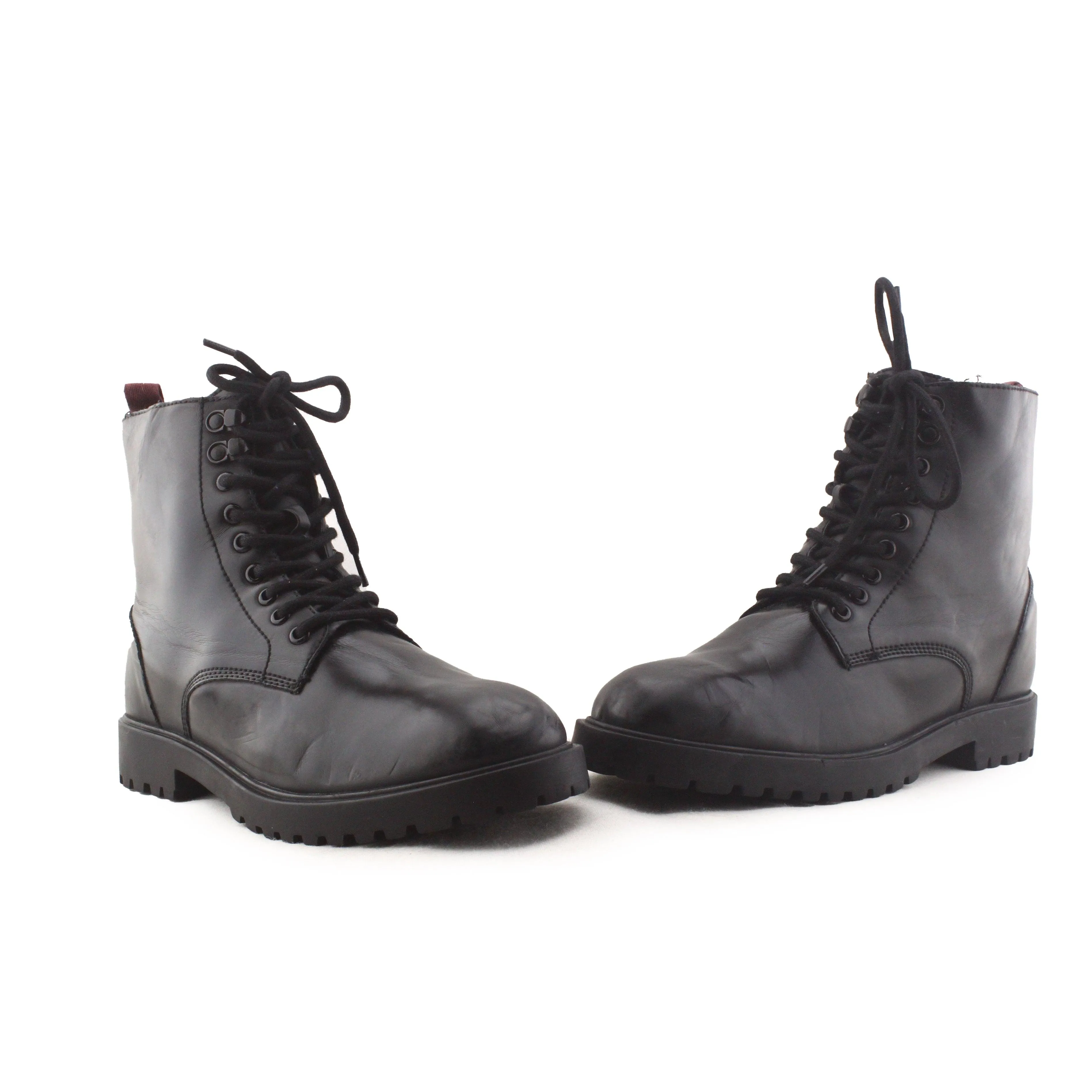 Lefties Laces Combat Ankle Boots | 100% Authentic Leather