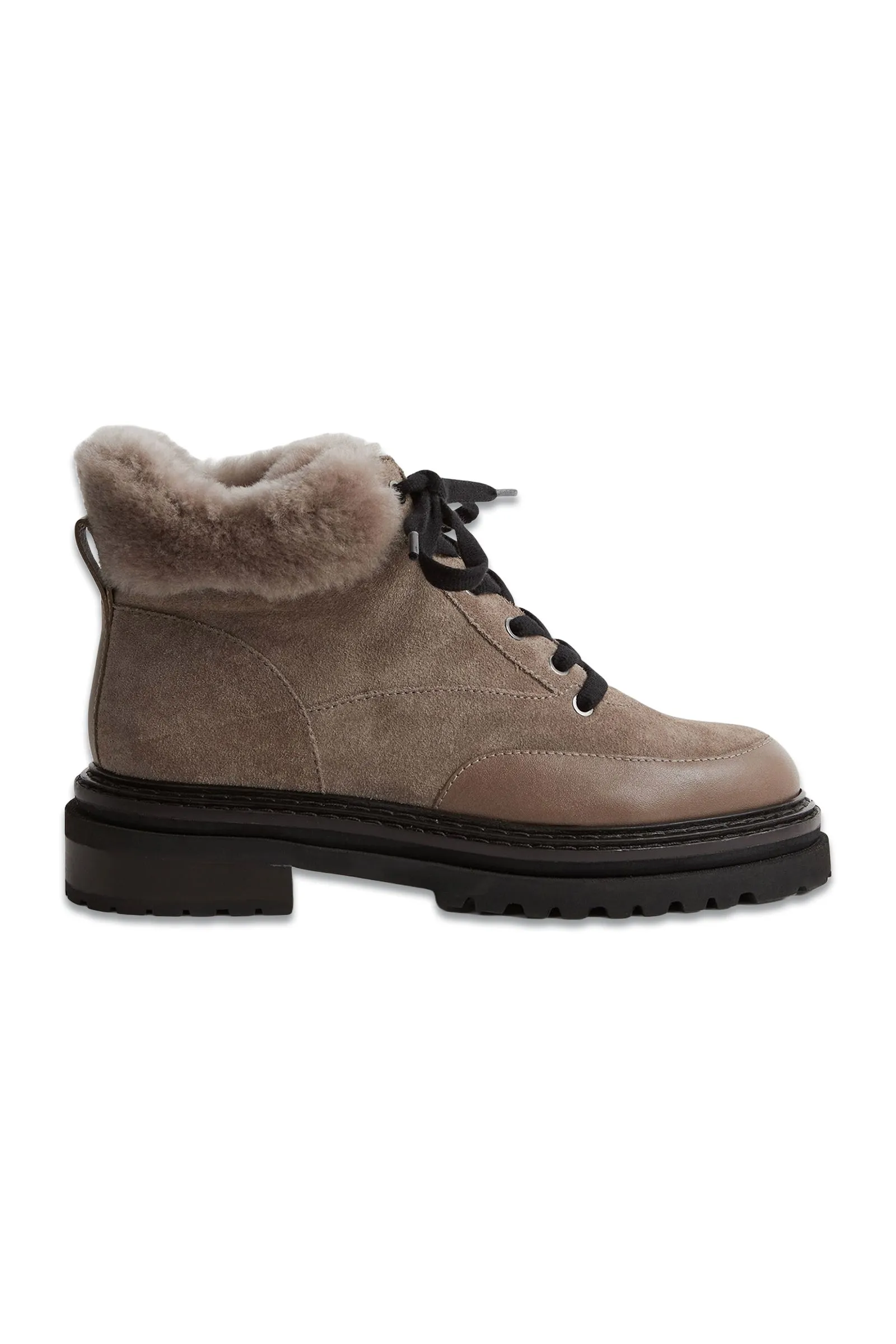 Leonie Suede Faux Fur Hiking Boots