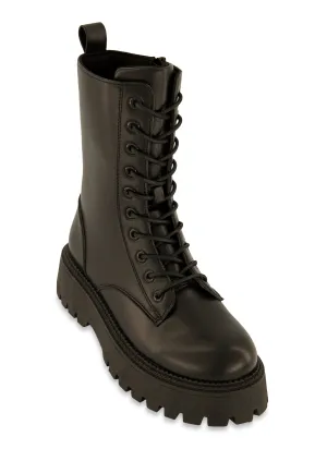 Low Platform Combat Boots