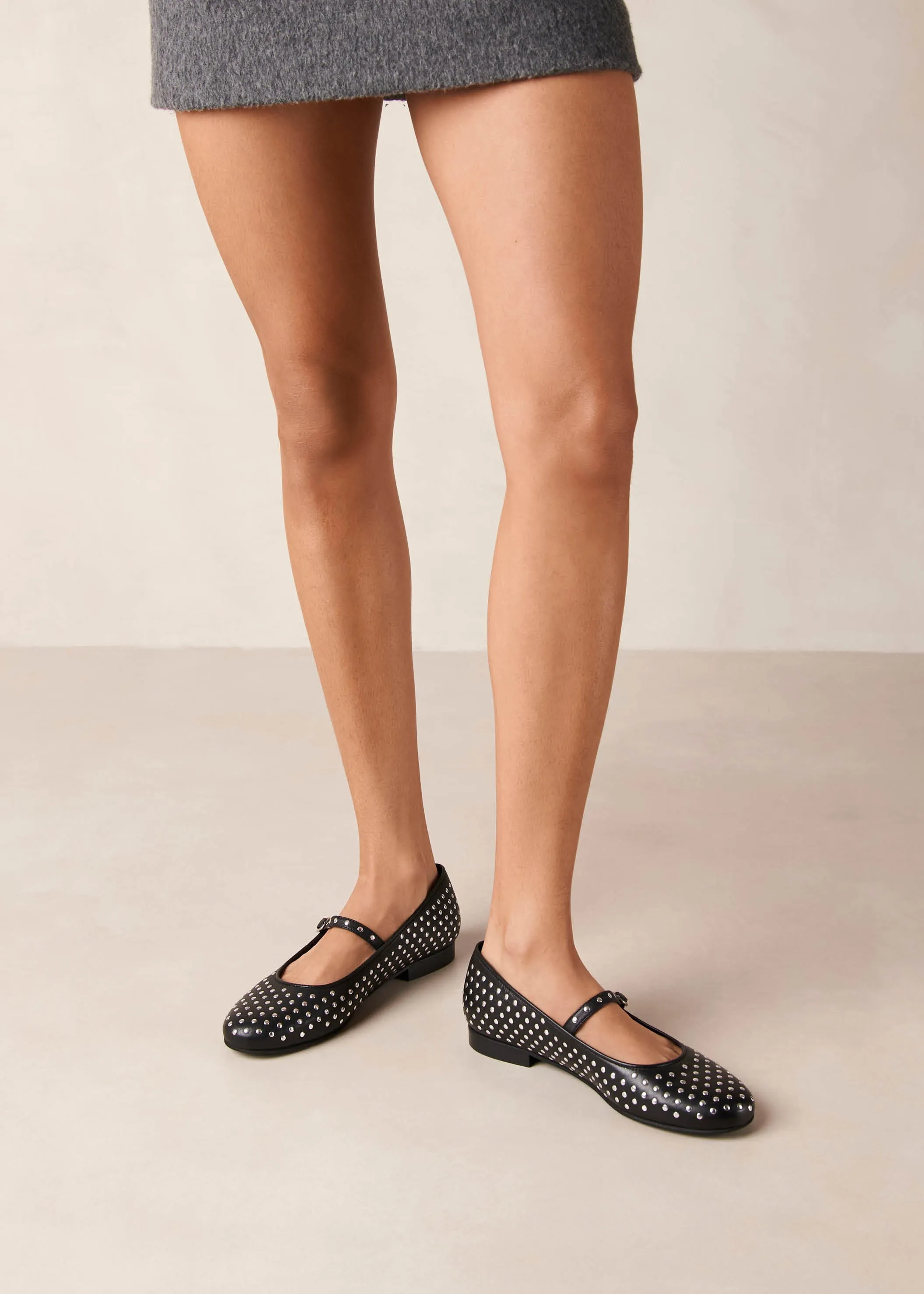 Lucien Leather Ballet Flats Black