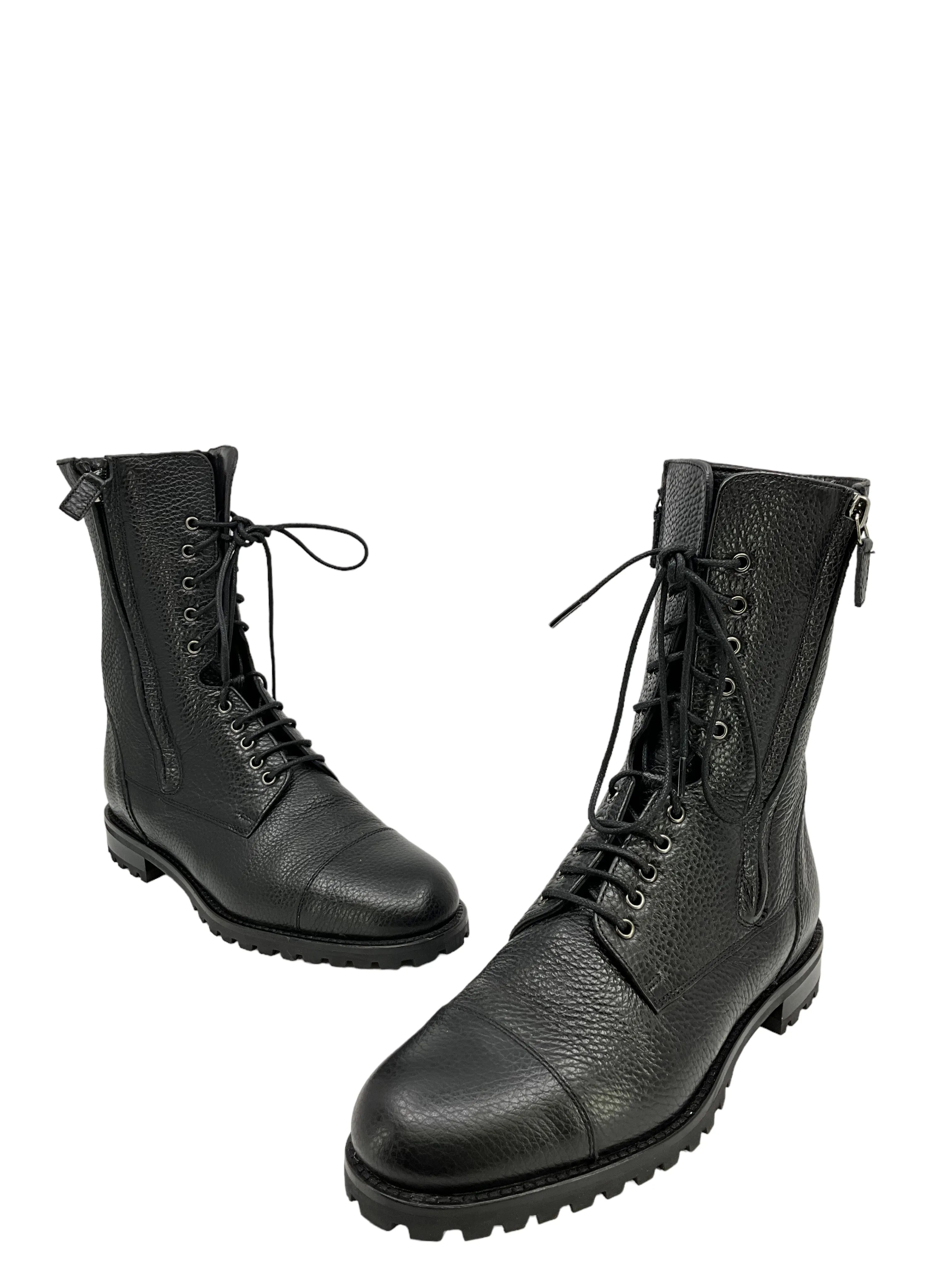 Manolo Blahnik Campcha Leather Combat Boots size 7