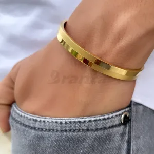 Matt and Shiny Men's Gold Bracelet