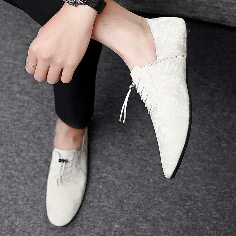 Men's Business Casual Party Formal Pointy Toe Flat Shoes | 2028