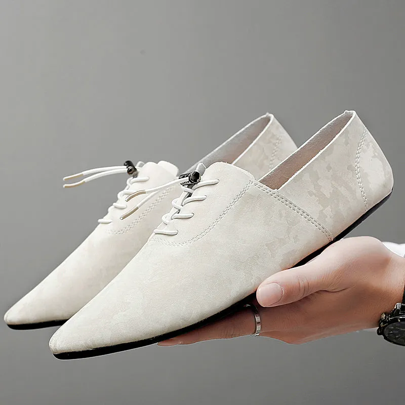 Men's Business Casual Party Formal Pointy Toe Flat Shoes | 2028