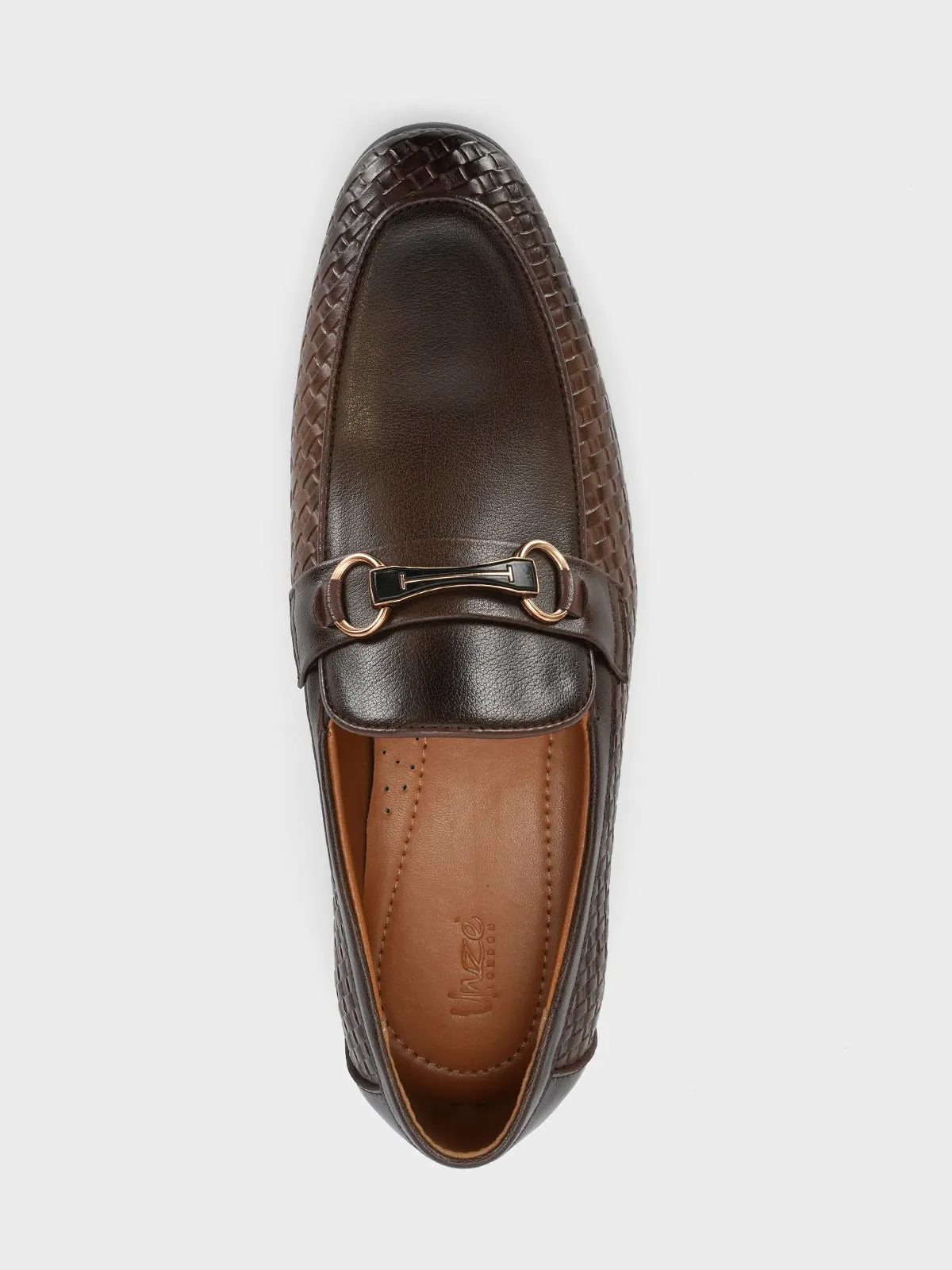 Mens "CHICORY" Leather Formal Textured Shoes