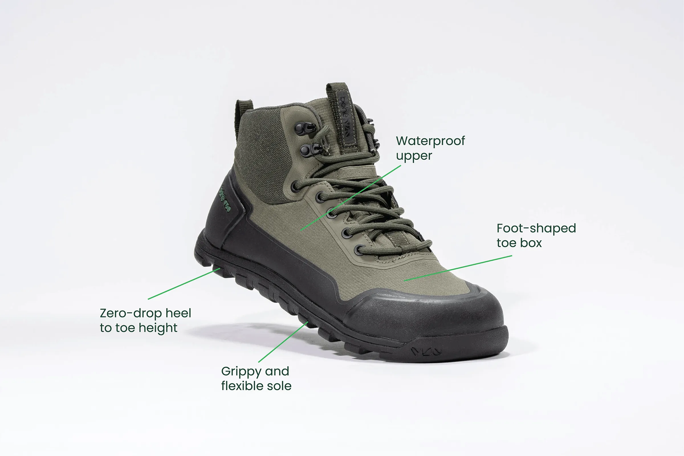 Men's Rediscover Grounding Barefoot Hiking Boot | Forest