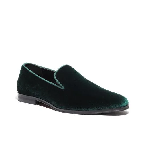 Men's Velvet Loafers Hunter Green