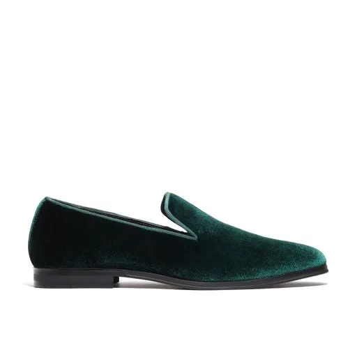 Men's Velvet Loafers Hunter Green