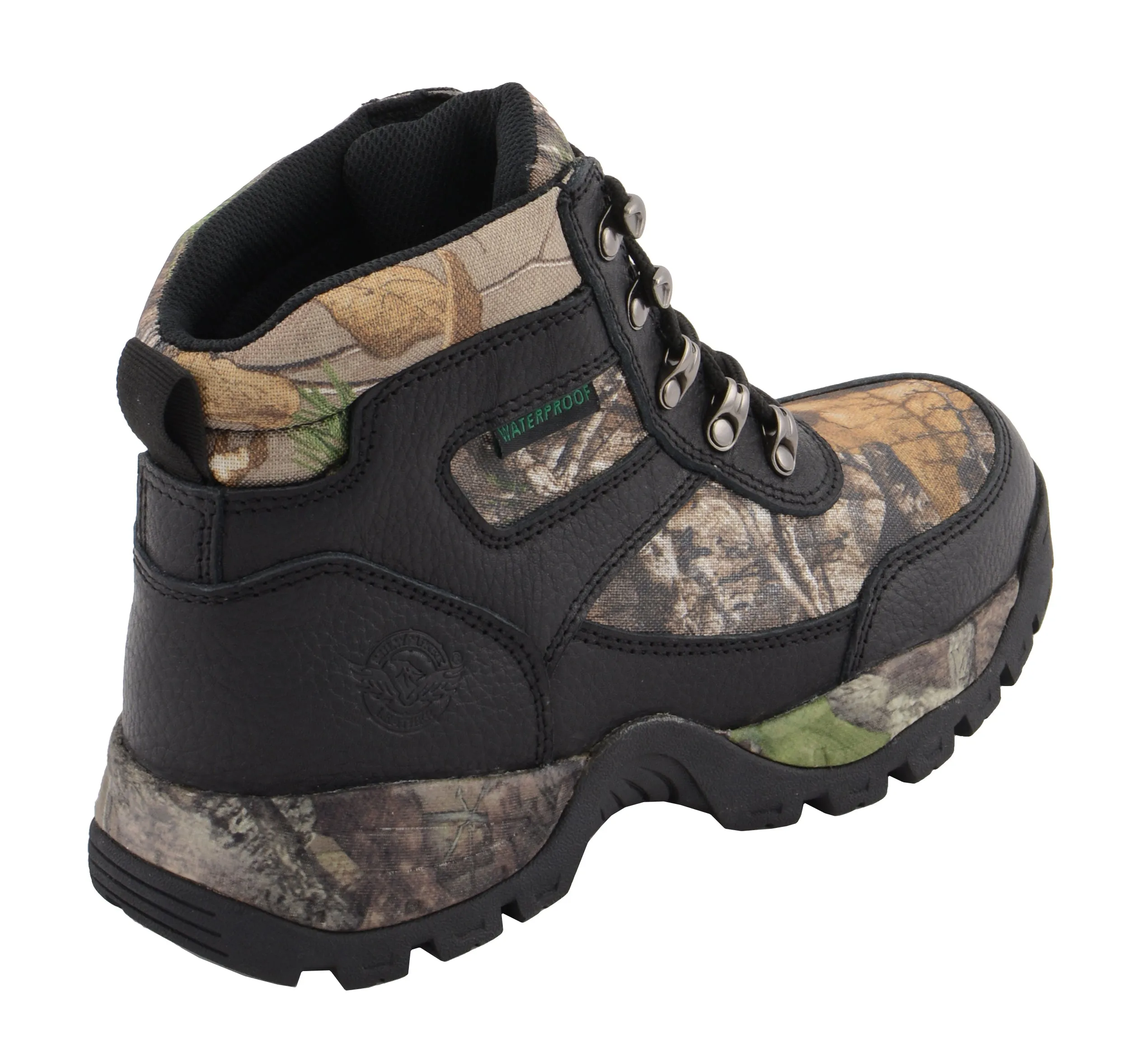 Men's Waterproof Black Hiking Boot w/ Mossy Oak® Print