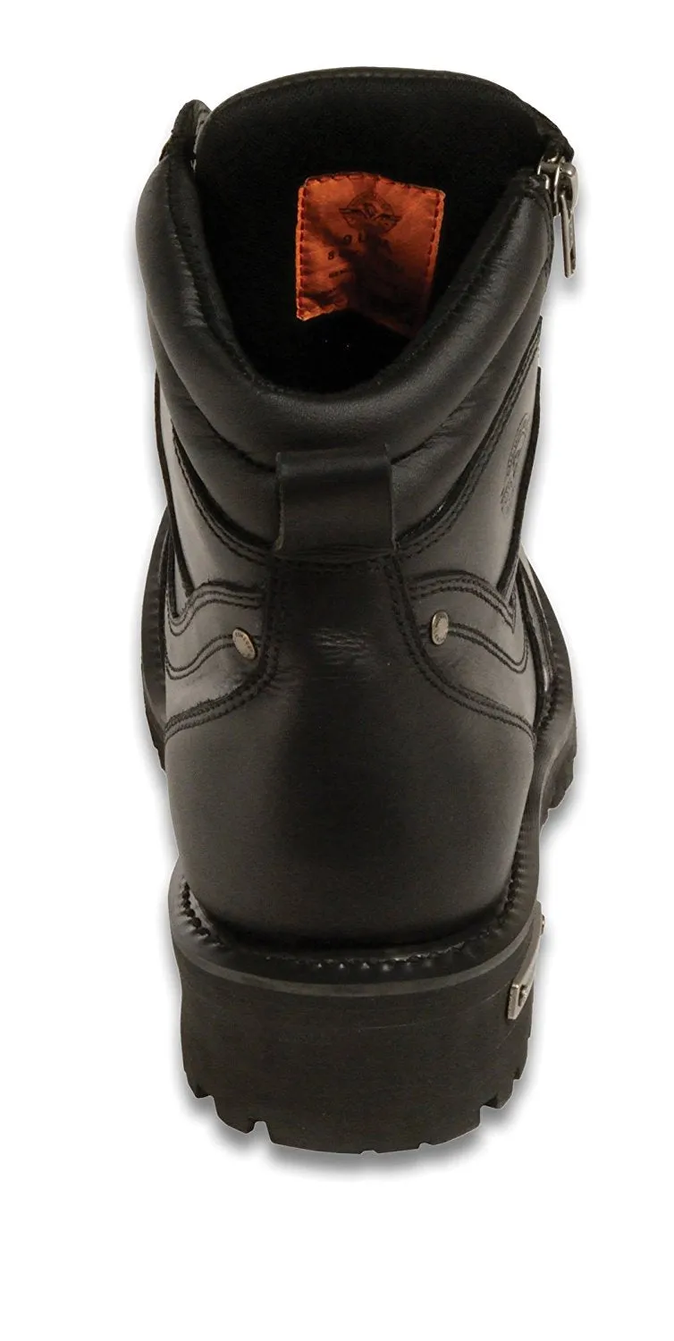 Milwaukee Men's Wide Boots with Zip and Laces