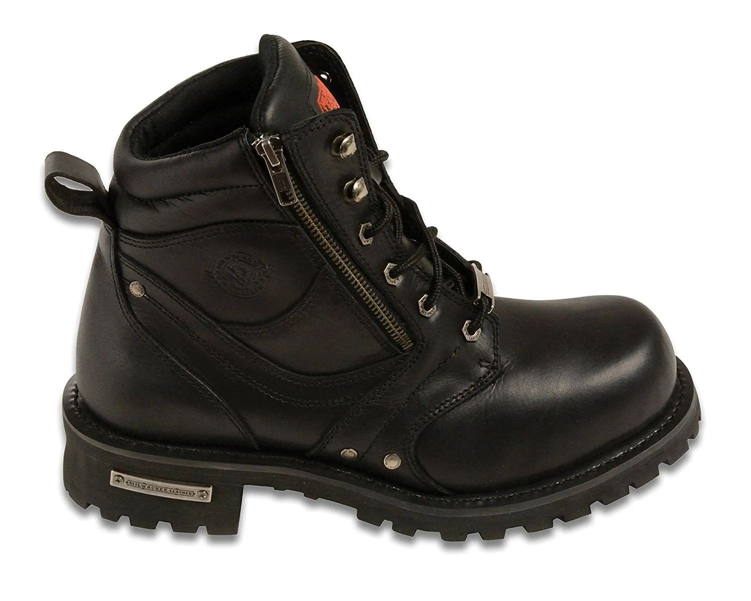 Milwaukee Men's Wide Boots with Zip and Laces