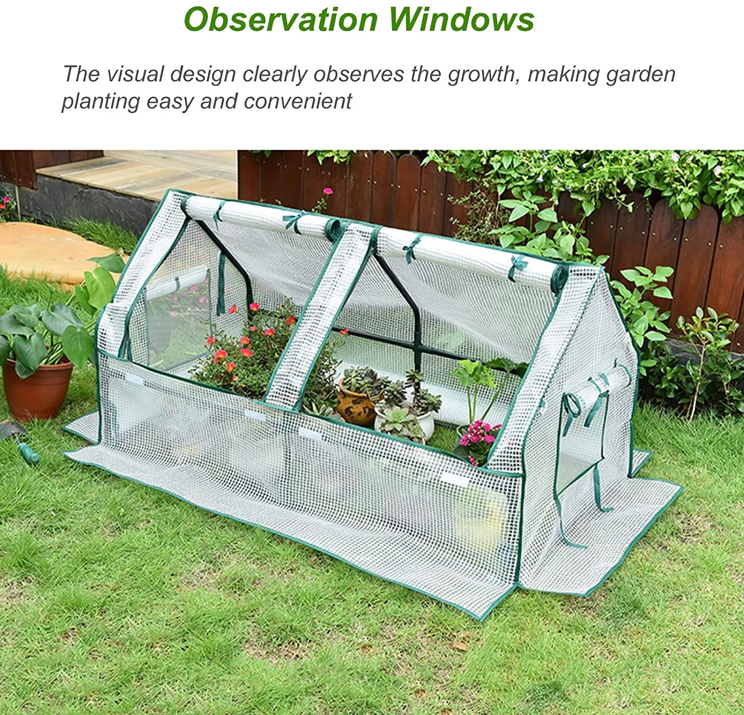 Mini Garden Plant Flower Greenhouse with Windows-180cm