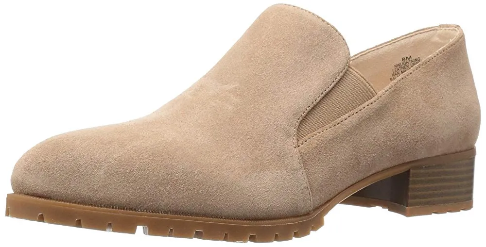 Nine West Lightning Suede Slip-on Loafer, Natural (Women)