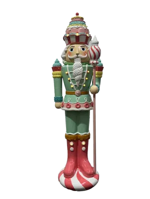 Nutcracker With lights Teal Jacket and Pink Boots 119cm