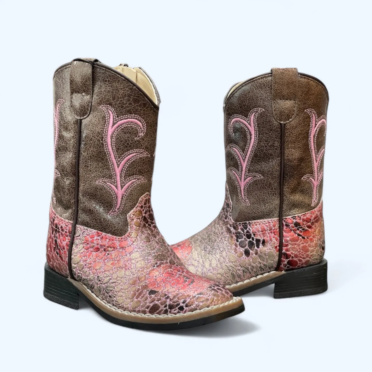 OLD WEST TODDLERS PINK GLITTERY SCALES VB1054