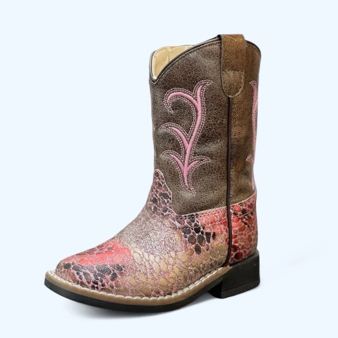 OLD WEST TODDLERS PINK GLITTERY SCALES VB1054