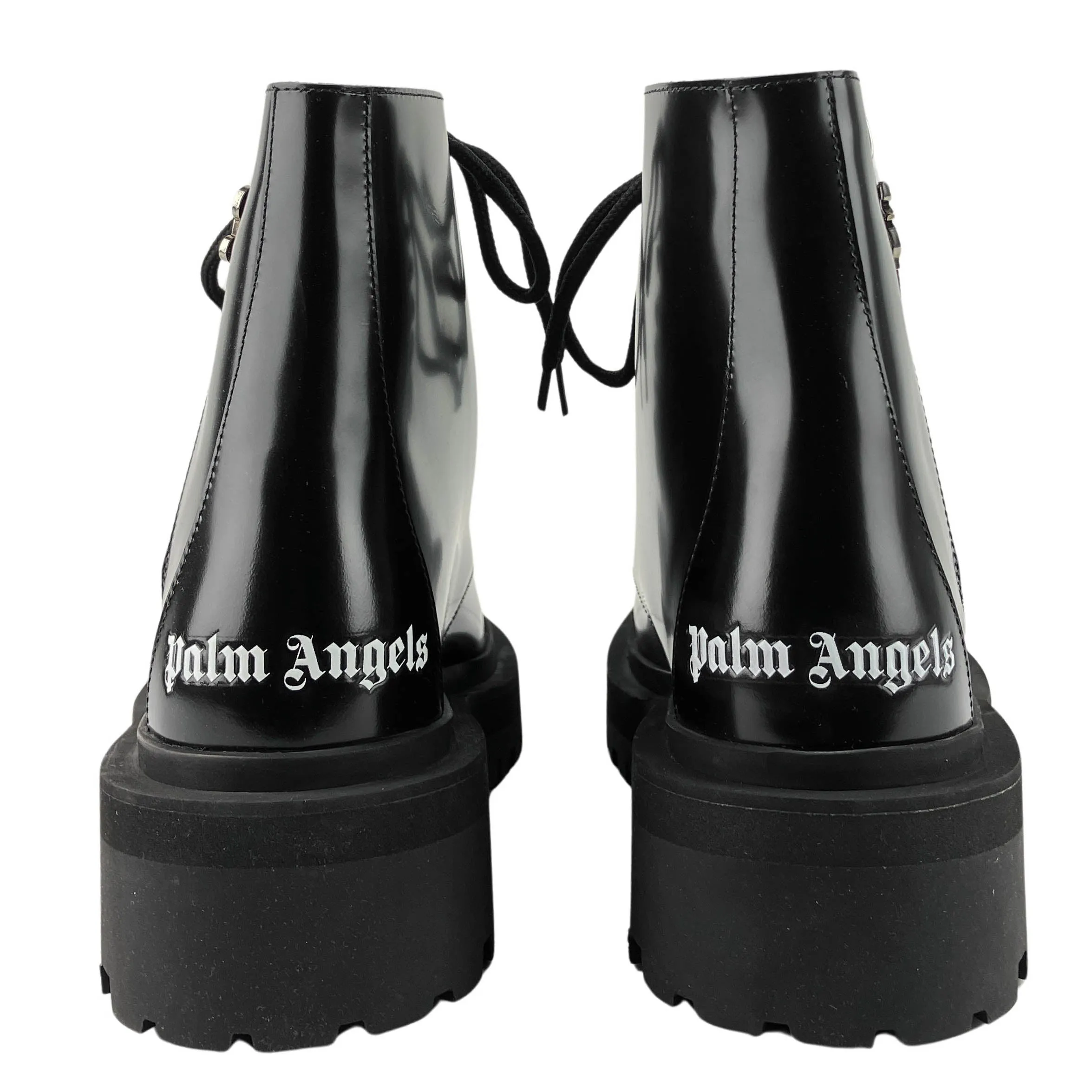 Palm Angels Combat Boots in Black