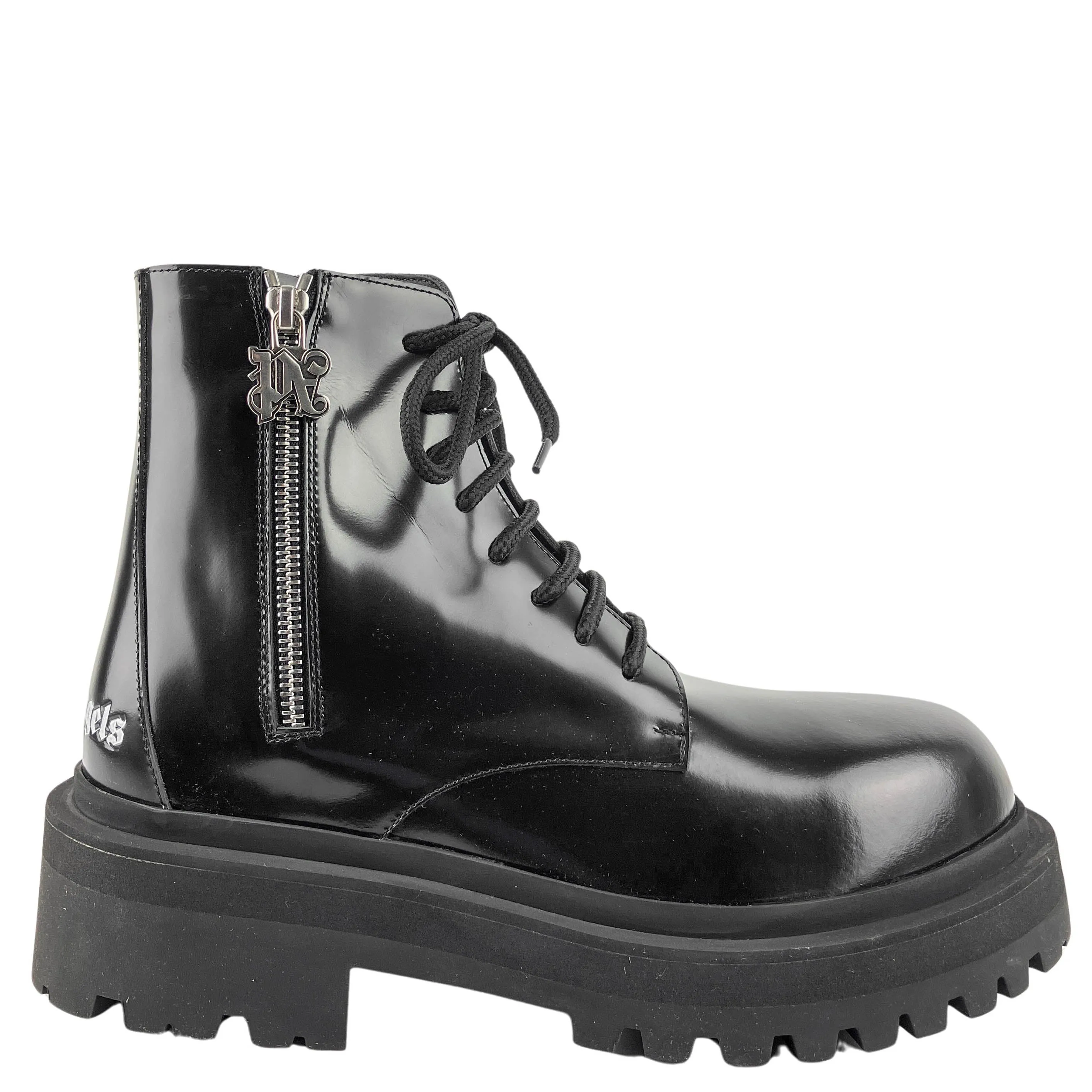 Palm Angels Combat Boots in Black