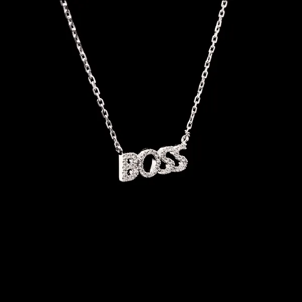 Personalized Four Letter Round Diamond Pendant