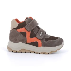 Primigi Boy's (Sizes 28-30) 6888800 Orange Patent/Grey Suede/Brown Fabric Gore-Tex