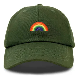 Rainbow Baseball Cap Olive