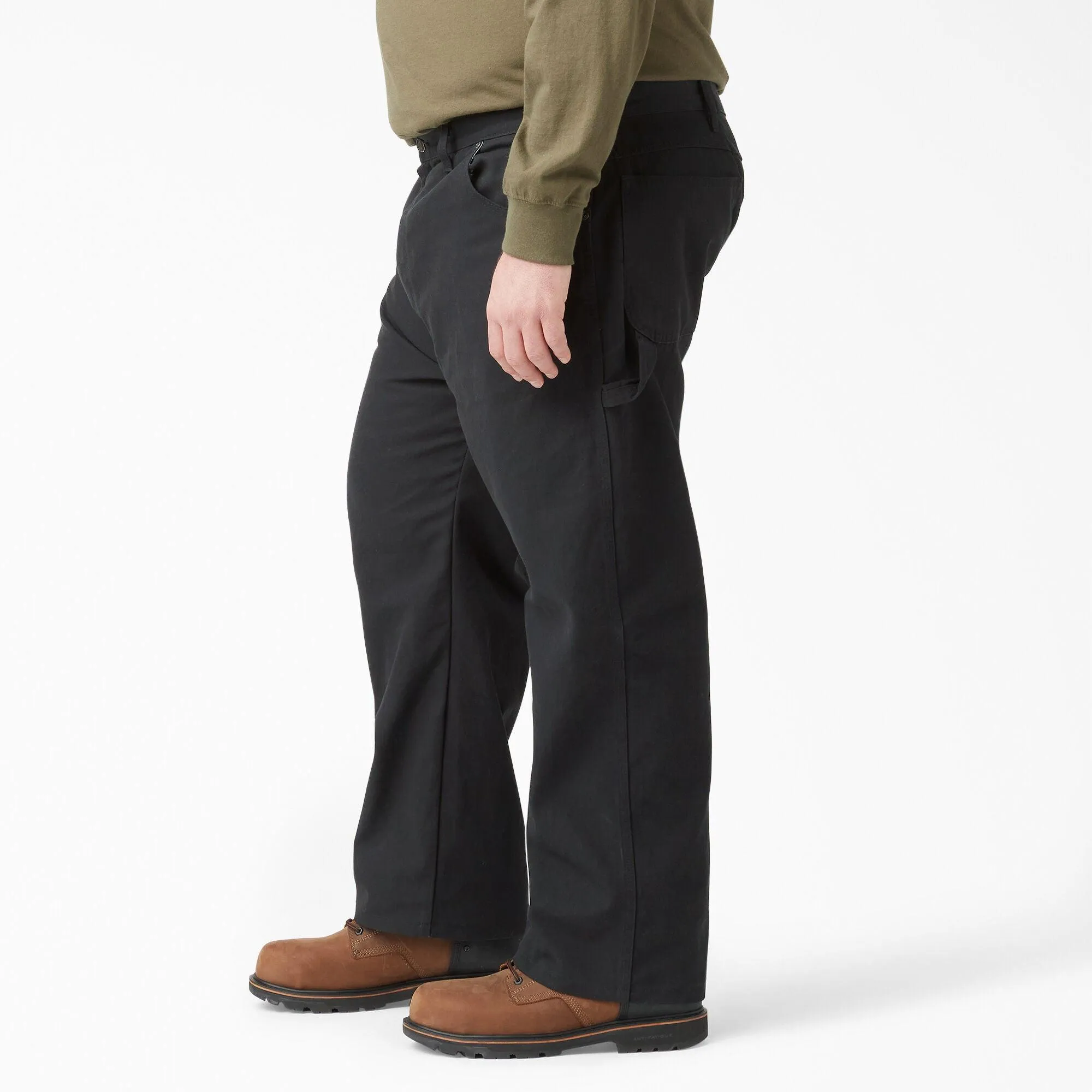 Relaxed Fit Heavyweight Duck Carpenter Pants, Black