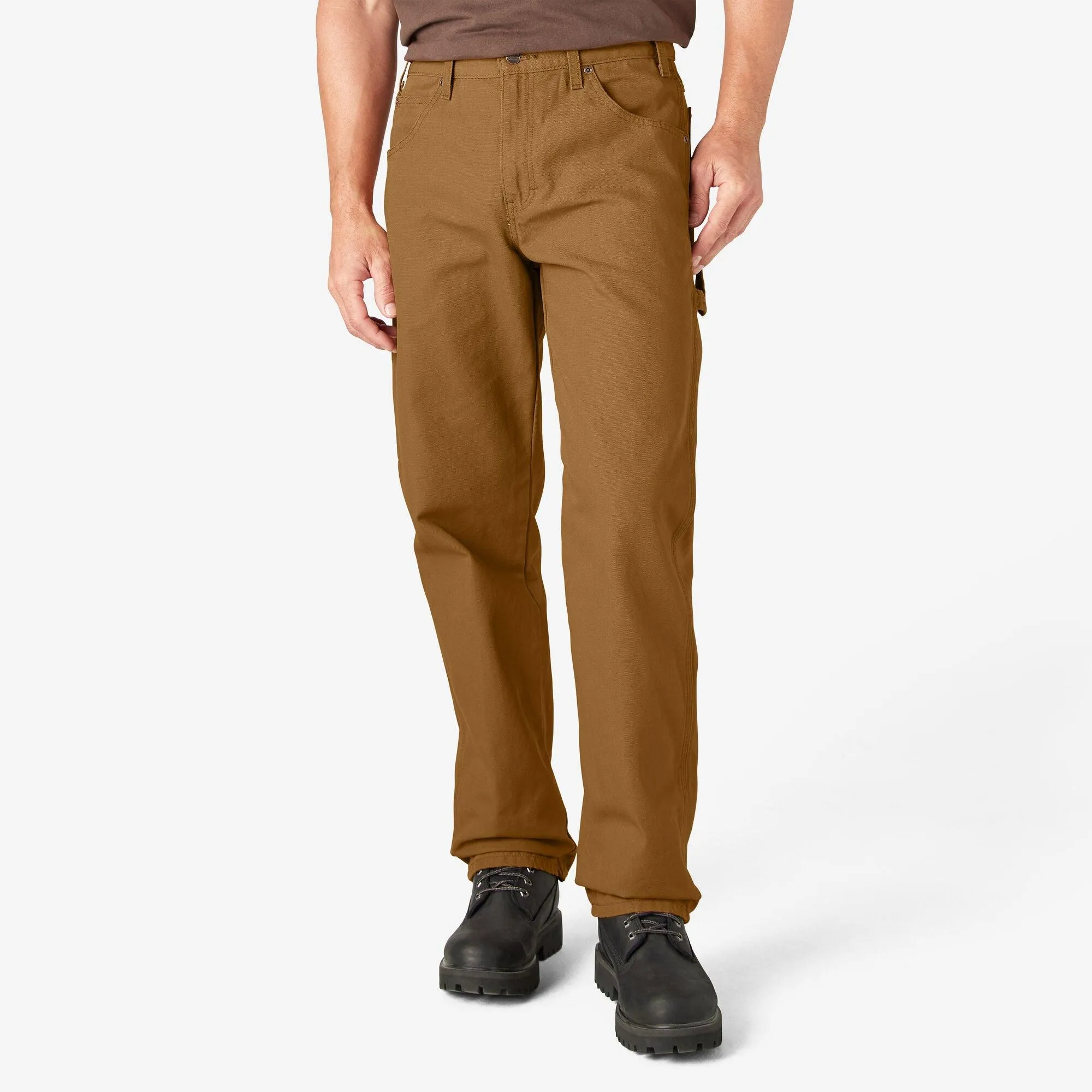 Relaxed Fit Heavyweight Duck Carpenter Pants, Brown Duck