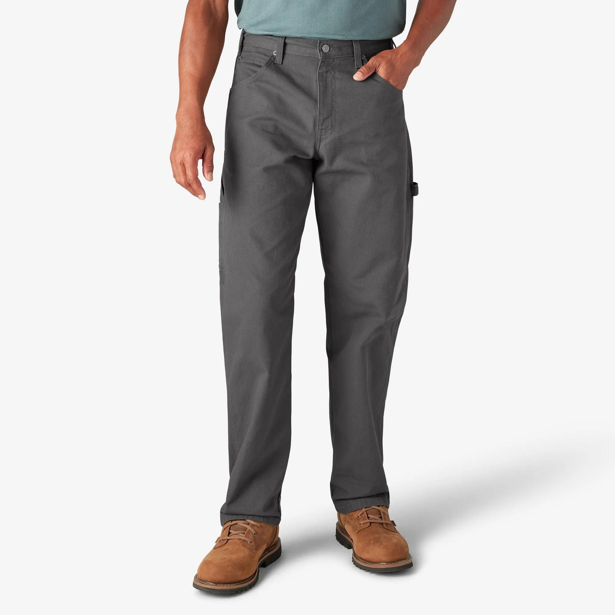 Relaxed Fit Heavyweight Duck Carpenter Pants, Rinsed Slate