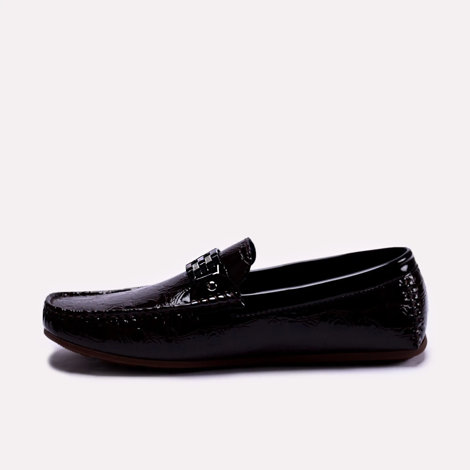 Sean Brown Embossed Loafers 0130792