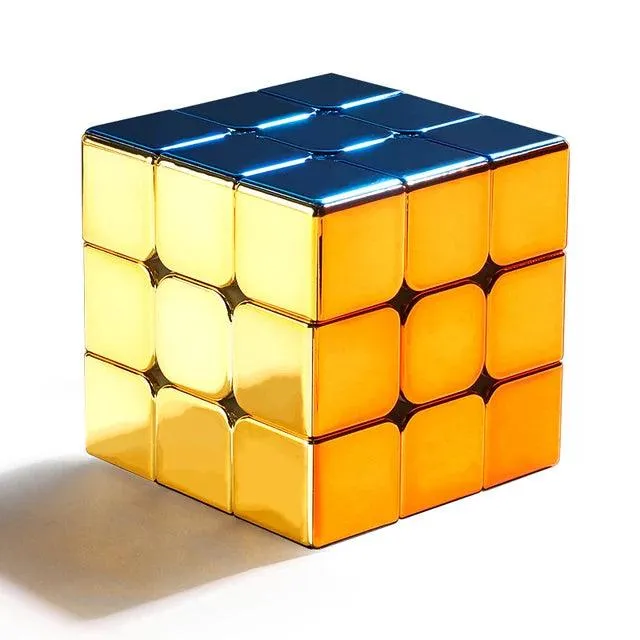 Shiny Metallic Puzzle Cube - Perfect Brain Teaser for Kids | Giggly Groves