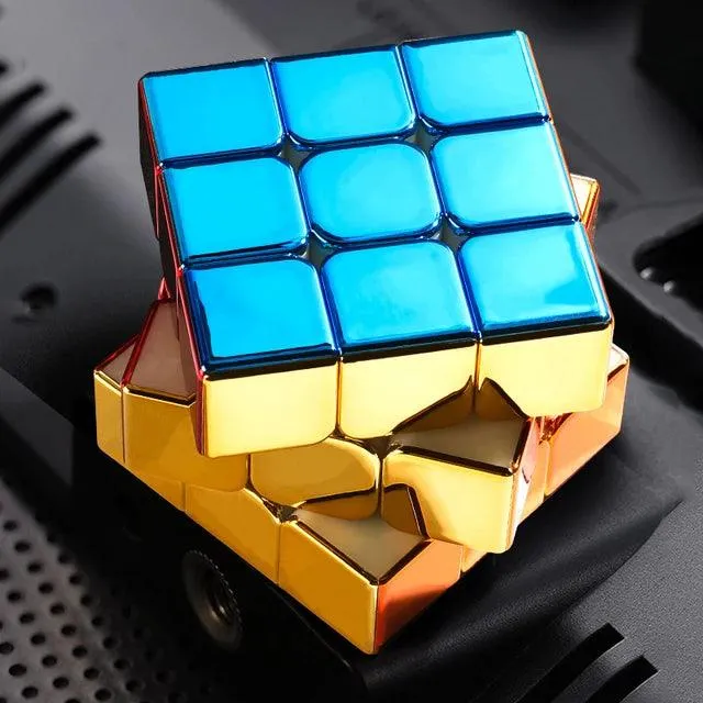 Shiny Metallic Puzzle Cube - Perfect Brain Teaser for Kids | Giggly Groves