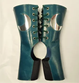 Short Deep Sea Green Aerial boots w/ MOON