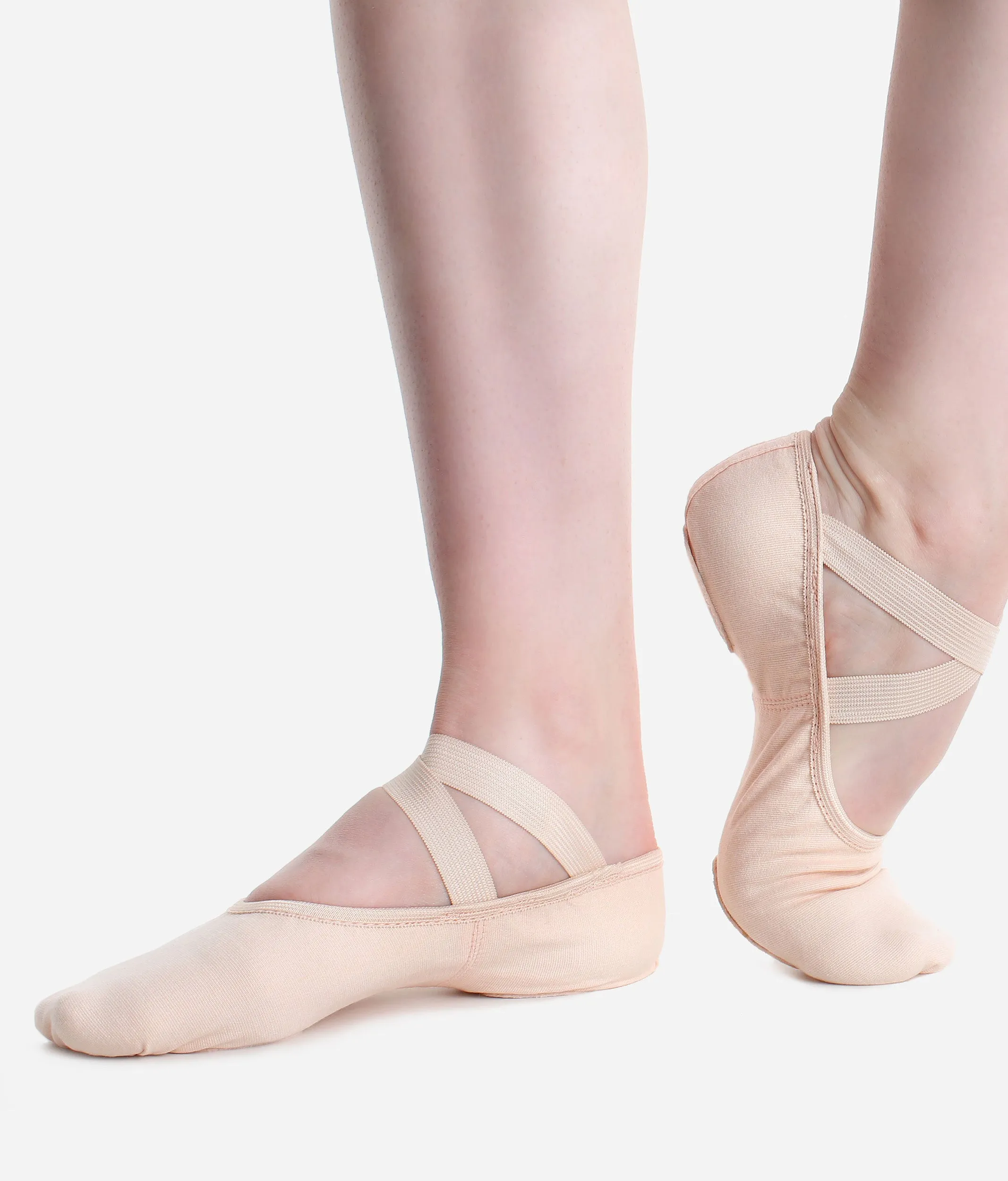 Split Sole Stretch Canvas Vegan Ballet Shoes, Wide Width - VEGAN SD16 L