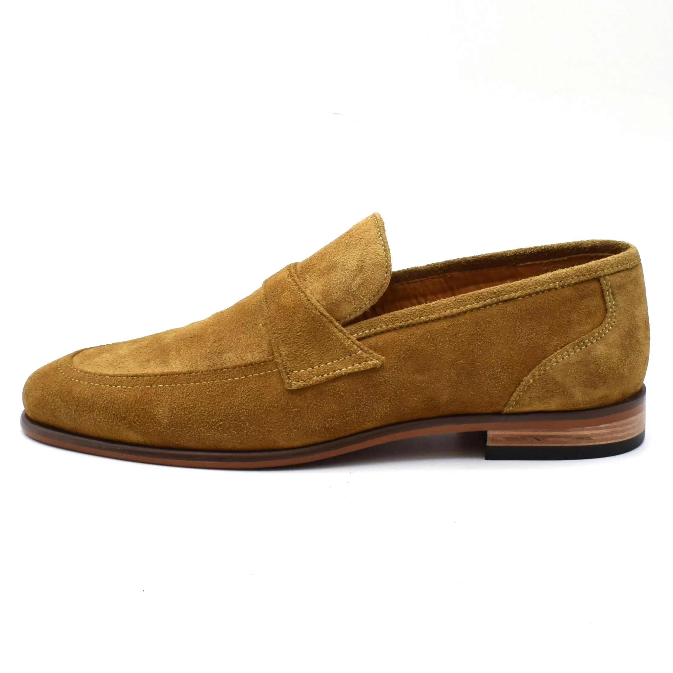 Suede Strap Loafers